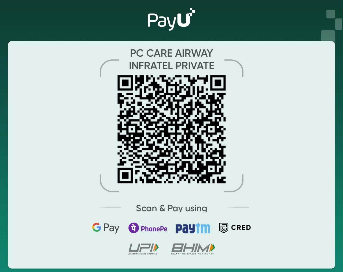 Pay through PayU money QR Code