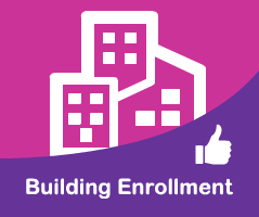 building enrollment icon